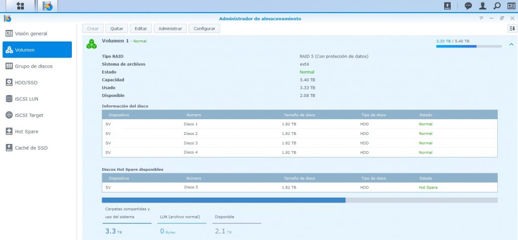 RAID 5 en NAS Synology